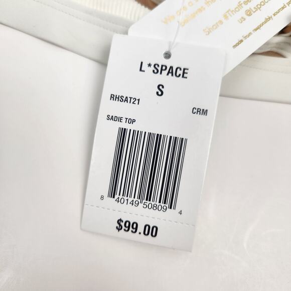 L*Space Sadie Bikini Top in Cream Size Small NWT - Picture 5 of 5